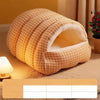 Semi-Enclosed Washable Bed for Cats and Small Dogs