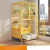 Multi-Level Cat Cage with Litter Box