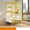 Multi-Level Cat Cage with Litter Box