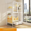 Multi-Level Cat Cage with Litter Box