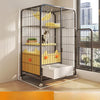 Multi-Level Cat Cage with Litter Box