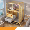 Multi-Level Cat Cage with Litter Box