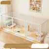 Indoor Metal Pet Playpen with Door and Roof for Cats & Small Dogs