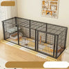 Indoor Metal Pet Playpen with Door and Roof for Cats & Small Dogs